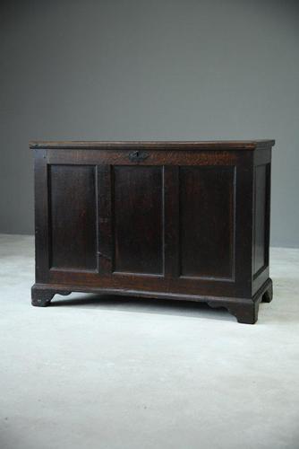 Antique Rustic Dark Oak Chest (1 of 10)