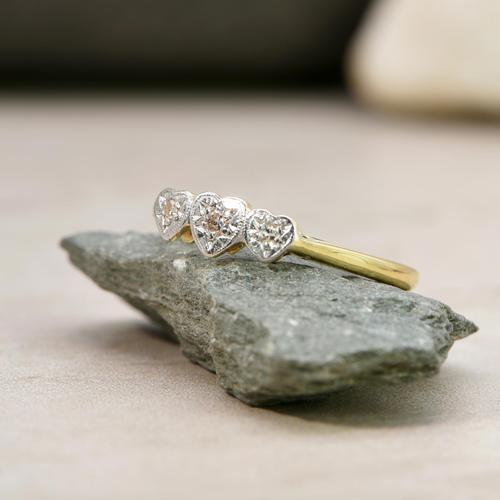 The Vintage 1961 Three Heart Diamond Ring (1 of 4) The Vintage 1961 Three Heart Diamond Ring (1 of 4)