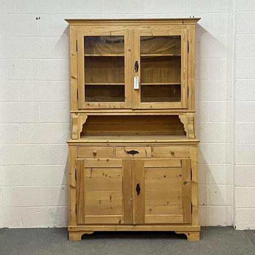 Very Large Antique Pine Partly Glazed Dresser (1 of 12)