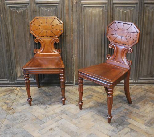 Pair of Fine Quality Regency Hall Chairs (1 of 7) Pair of Fine Quality Regency Hall Chairs (1 of 7)
