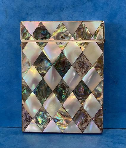 Victorian Abalone & Mother of Pearl Card Case (1 of 15)