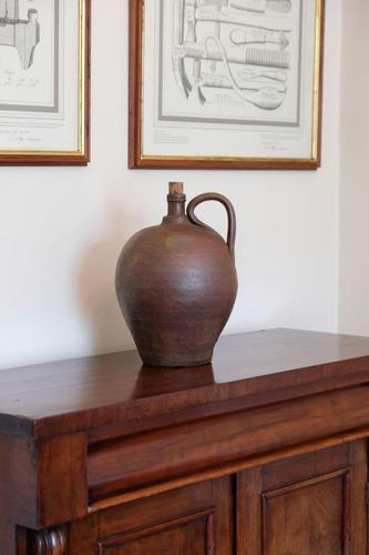 Ovoid form continental earthenware oil jars 285 high (1 of 2) Ovoid form continental earthenware oil jars 285 high (1 of 2)
