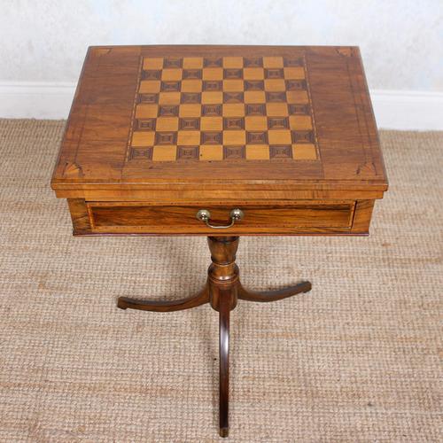 Rosewood Games Table Chess Board Folding Card Table 19th Century (1 of 16) Rosewood Games Table Chess Board Folding Card Table 19th Century (1 of 16)
