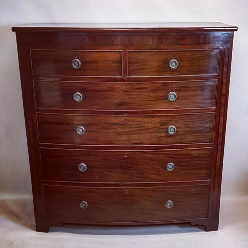 Georgian Mahogany Bowfront Chest of Drawers (1 of 7)