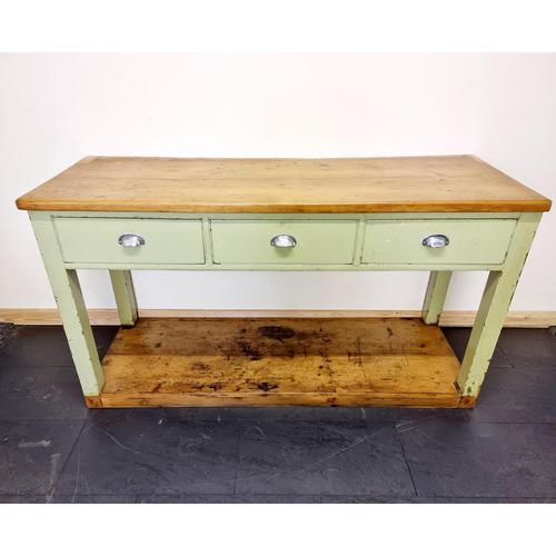 Antique Pine Green Painted Sideboard (1 of 8) Antique Pine Green Painted Sideboard (1 of 8)