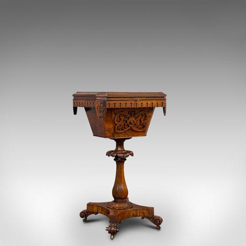 Antique Lady's Work Box, English, Rosewood, Sewing, Table, Regency c.1820 (1 of 12)