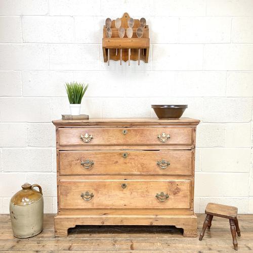 Rustic Antique Pine Chest of Drawers (1 of 10)