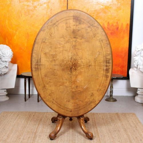 Walnut Marquetry Breakfast Table 19th Century (1 of 10) Walnut Marquetry Breakfast Table 19th Century (1 of 10)