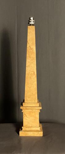 Faux Marble Obelisk Table Lamp (1 of 6)