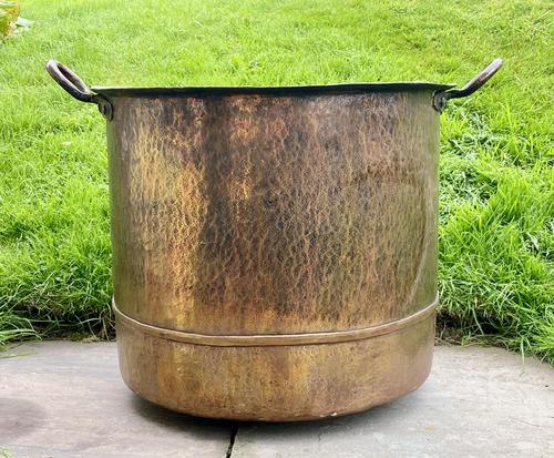 Large Sturdy Solid Copper Bin c.1900 (1 of 11)