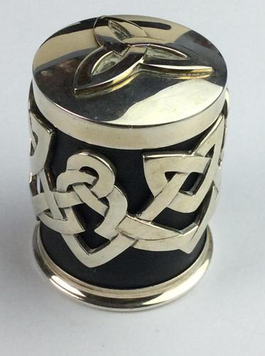 Solid Silver "Hallmarked" Celtic Lidded Pot Very Unusual Available Worldwide (1 of 10) Solid Silver "Hallmarked" Celtic Lidded Pot Very Unusual Available Worldwide (1 of 10)