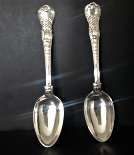 Pair of Paul Storr Antique Georgian Silver Coburg Tablespoons (1 of 8) Pair of Paul Storr Antique Georgian Silver Coburg Tablespoons (1 of 8)