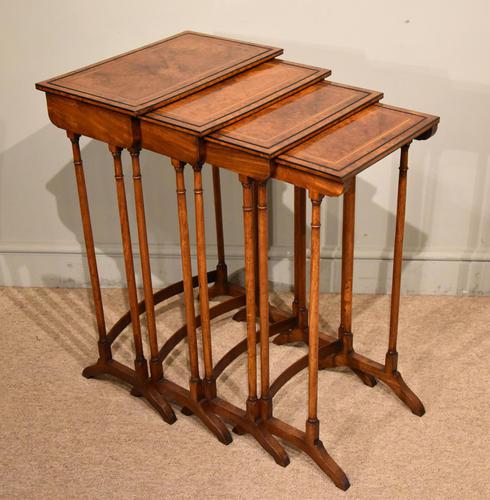 Sheraton Period Amboyna Inlaid Nest of Tables (1 of 6) Sheraton Period Amboyna Inlaid Nest of Tables (1 of 6)
