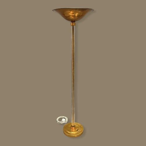 Art Deco Glass Rod & Copper Standard Lamp (1 of 9)