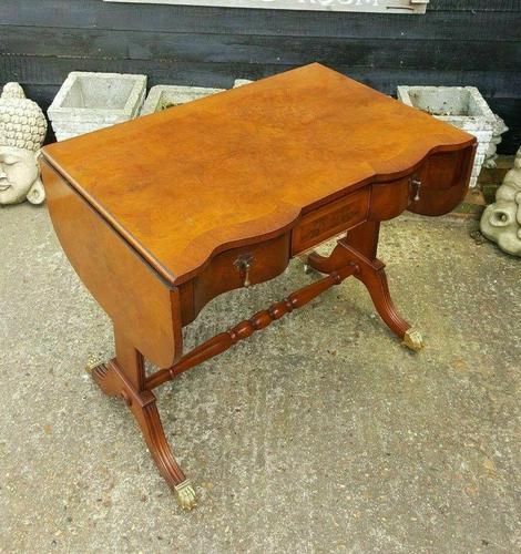 Antique Design Walnut Serpentine Front Desk (1 of 7)