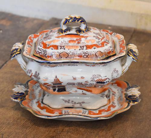 Fine Iron Stone China Sauce Tureen (1 of 7)