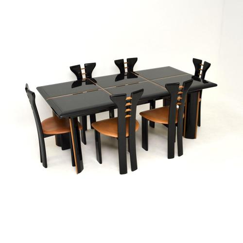 Vintage Italian Lacquered Dining Table and Chairs by Pierre Cardin for Roche Bobois (1 of 18) Vintage Italian Lacquered Dining Table and Chairs by Pierre Cardin for Roche Bobois (1 of 18)