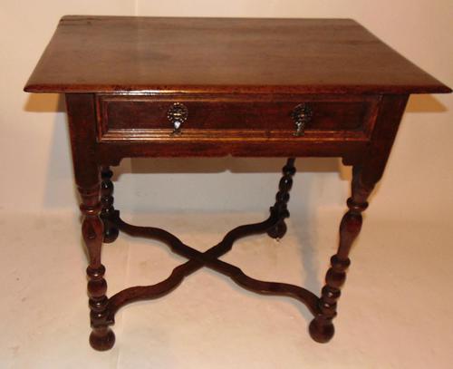 William & Mary Oak Side Table (1 of 8)