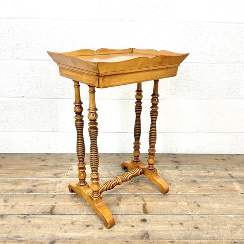 Antique Satin Birch Tray Top Side Table (1 of 10)