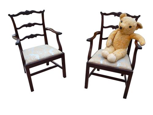 Pair of Mahogany Childrens Chairs Chippendale Style c.1910 (1 of 3) Pair of Mahogany Childrens Chairs Chippendale Style c.1910 (1 of 3)