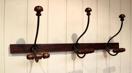 French Oak Coat & Hat Hooks (1 of 4)