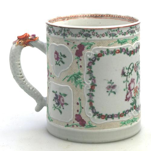 Fine & Unusual Chinese Famille Rose Export Porcelain Tankard 18th Century (1 of 9)