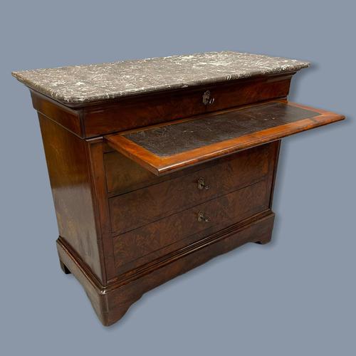 French Marble Top Commode with Writing Surface (1 of 9) French Marble Top Commode with Writing Surface (1 of 9)