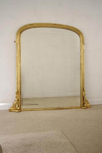 Victorian Gilt Wood Arch Top Overmantle Mirror (1 of 11)