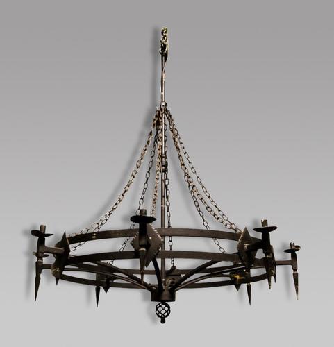 Gothic Style Wrought Iron Chandelier (1 of 2)