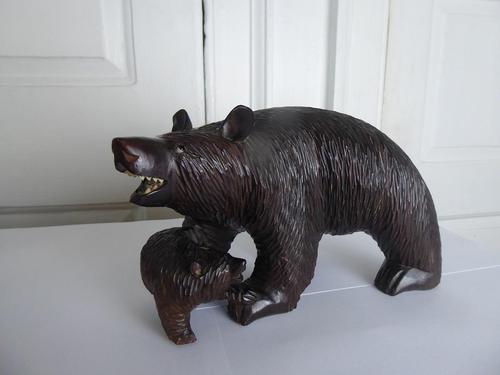 20th Century Black Forest Bear with Cub (1 of 8) 20th Century Black Forest Bear with Cub (1 of 8)