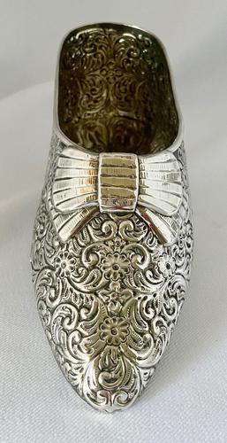 Large Very Rare Sterling Silver Shoe Box. Birmingham 1921 (1 of 9)