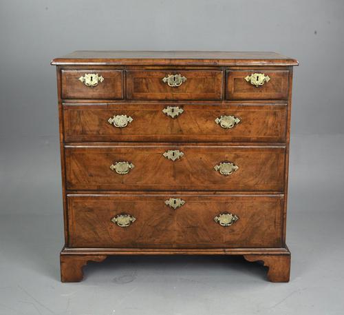 Superb  Burr Walnut 18th Century Walnut Chest of Drawers (1 of 9)