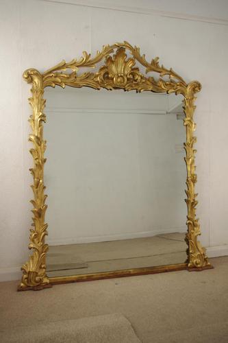 Victorian Large Giltwood Overmantle Mirror (1 of 12)