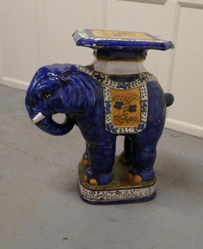 Colourful North African Terracotta Elephant Statue Seat (1 of 10) Colourful North African Terracotta Elephant Statue Seat (1 of 10)