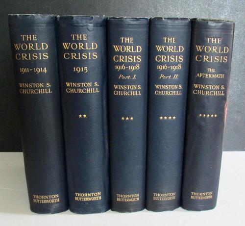 1923 The World Crisis by Winston S Churchill - Volumes 1 to 5 1st Editions (1 of 4)