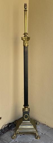 Victorian Brass Corinthian Column Standard Lamp (1 of 11)