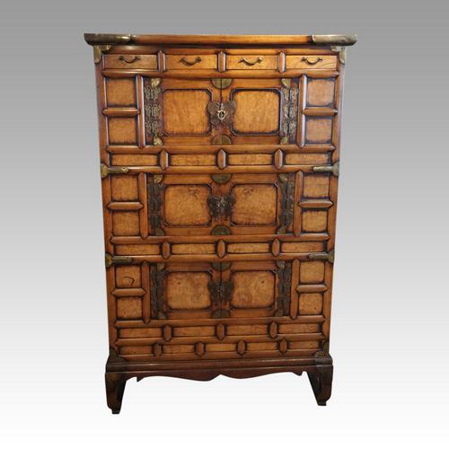 Antique Korean Burr Elm Cabinet (1 of 8)