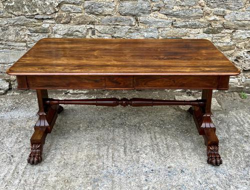 Large Regency Rosewood Library Table (1 of 18)