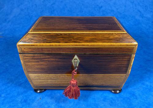 Regency Rosewood Twin Section Tea Caddy (1 of 12)