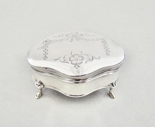 Edwardian Silver Jewellery Box by Saunders & Shepherd, Chester 1908 (1 of 7)