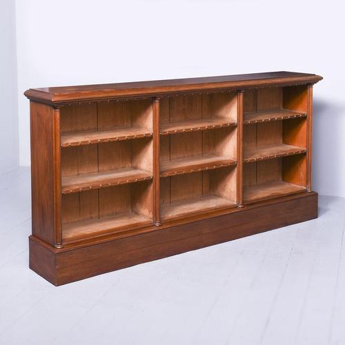 Quality, Mid Victorian Mahogany Three Section Open Bookcase (1 of 7)