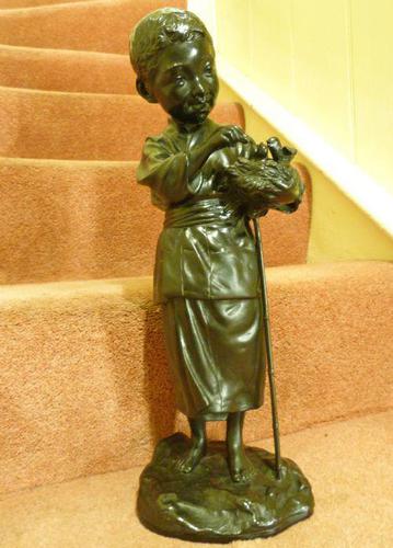 Large Interesting Japanese Meiji Period Bronze (1 of 4) Large Interesting Japanese Meiji Period Bronze (1 of 4)