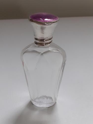Pretty Art Deco Silver and Guilloche Enamel Scent Bottle (1 of 8)