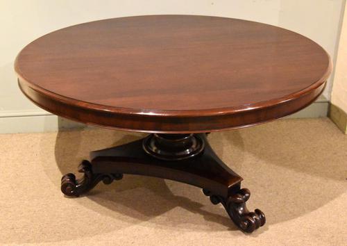 William IV Large Circular Breakfast / Dining Table (1 of 8)