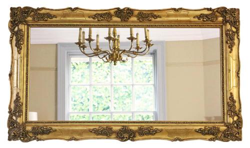 Antique Large Quality 19th Century Gilt Wall Mirror Overmantle (1 of 10)