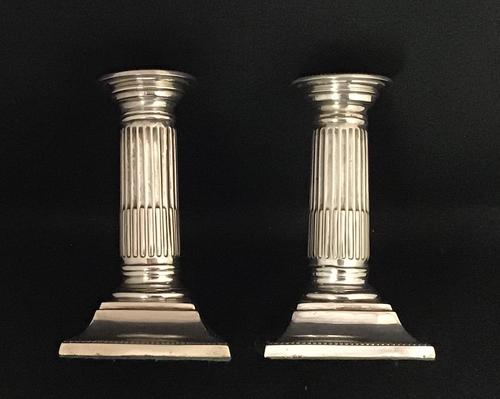 Pair of Silver Plated Corinthian Column Candlesticks (1 of 5) Pair of Silver Plated Corinthian Column Candlesticks (1 of 5)