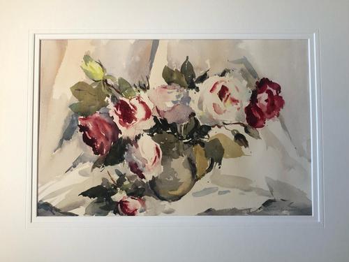 Edward Wesson - Still Life - Vase of Roses (1 of 1) Edward Wesson - Still Life - Vase of Roses (1 of 1)