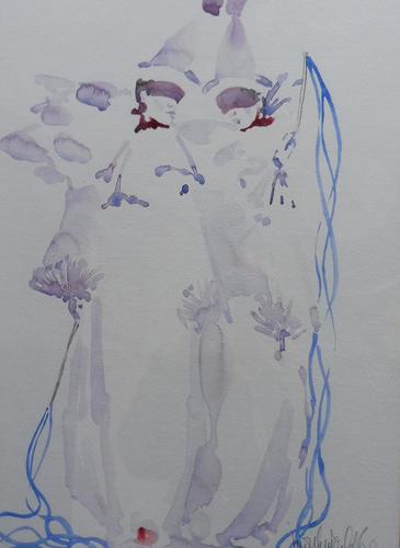 Watercolour Clowns Listed Irish Artist Judith Caulfield Walsh (1 of 10) Watercolour Clowns Listed Irish Artist Judith Caulfield Walsh (1 of 10)