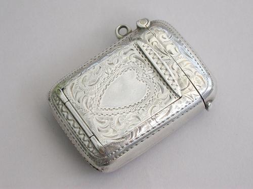 Edwardian Silver Combination Vesta & Stamp Case, By Joseph Gloster, Birmingham, 1904, (1 of 15) Edwardian Silver Combination Vesta & Stamp Case, By Joseph Gloster, Birmingham, 1904, (1 of 15)