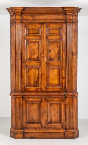 Cherry Wood Georgian Style Panelled Corner Cabinet (1 of 7)